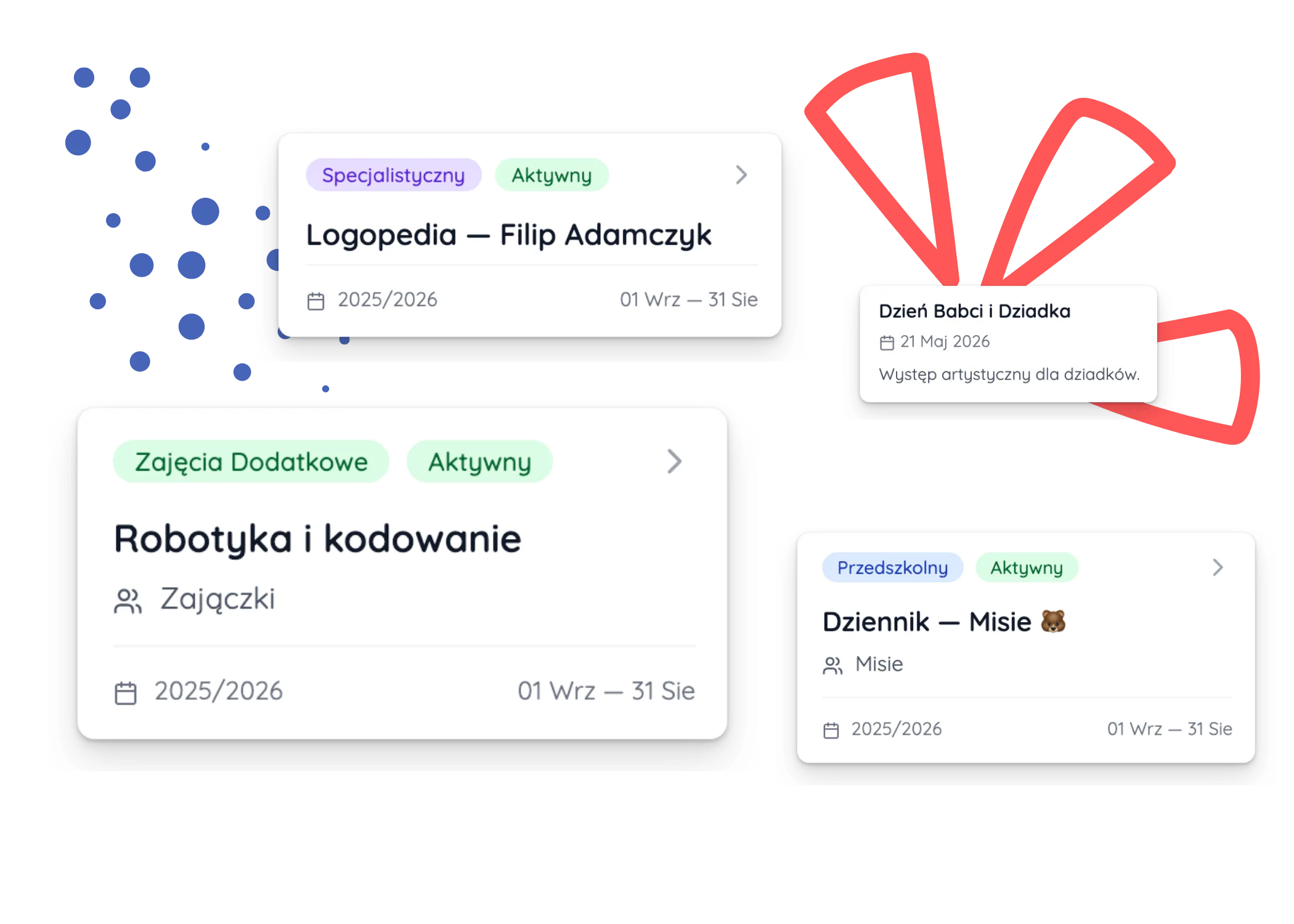 Typy dzienników w Kidogo