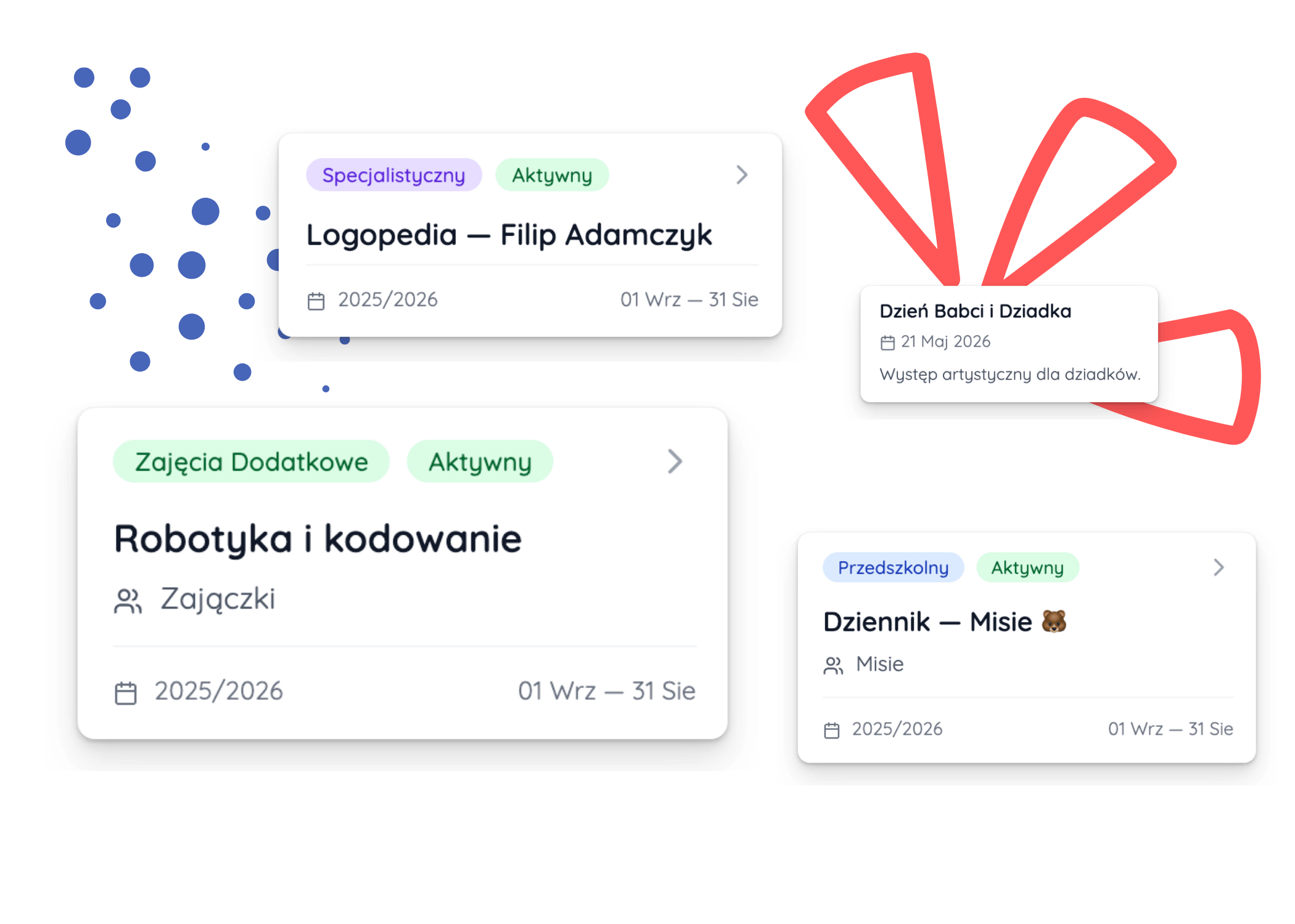 Typy dzienników w Kidogo